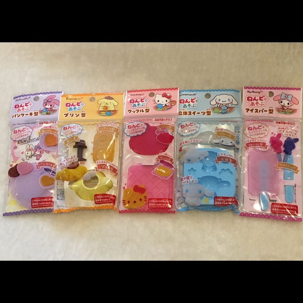 Sanrio Characters Clay Time Molds Set of 5